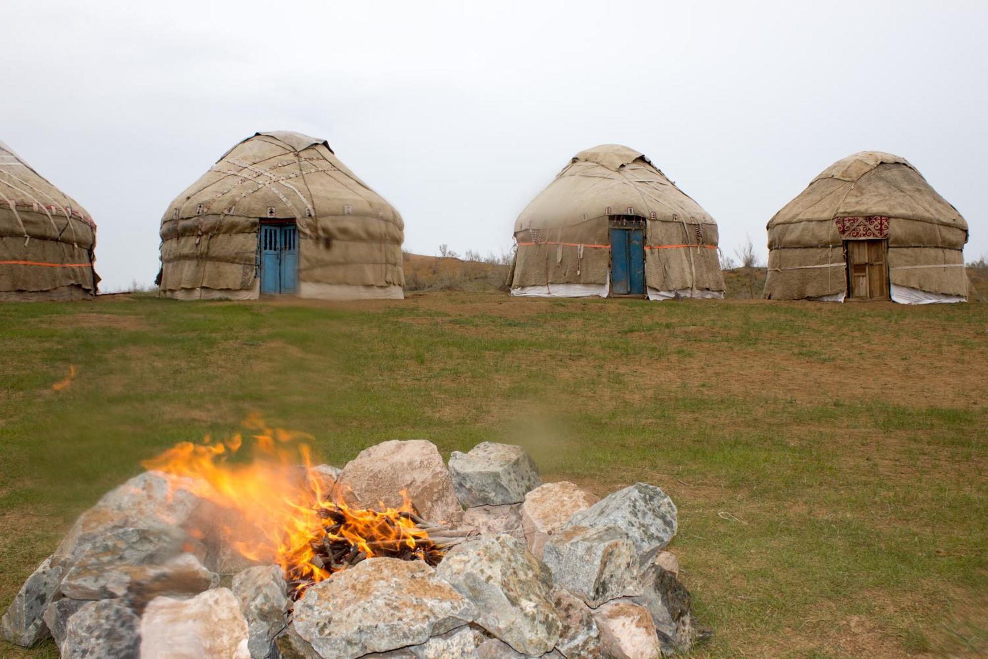 Authentic Uzbek Yurt Camp Eco-Friendly Hotel Nurota Bagian luar foto
