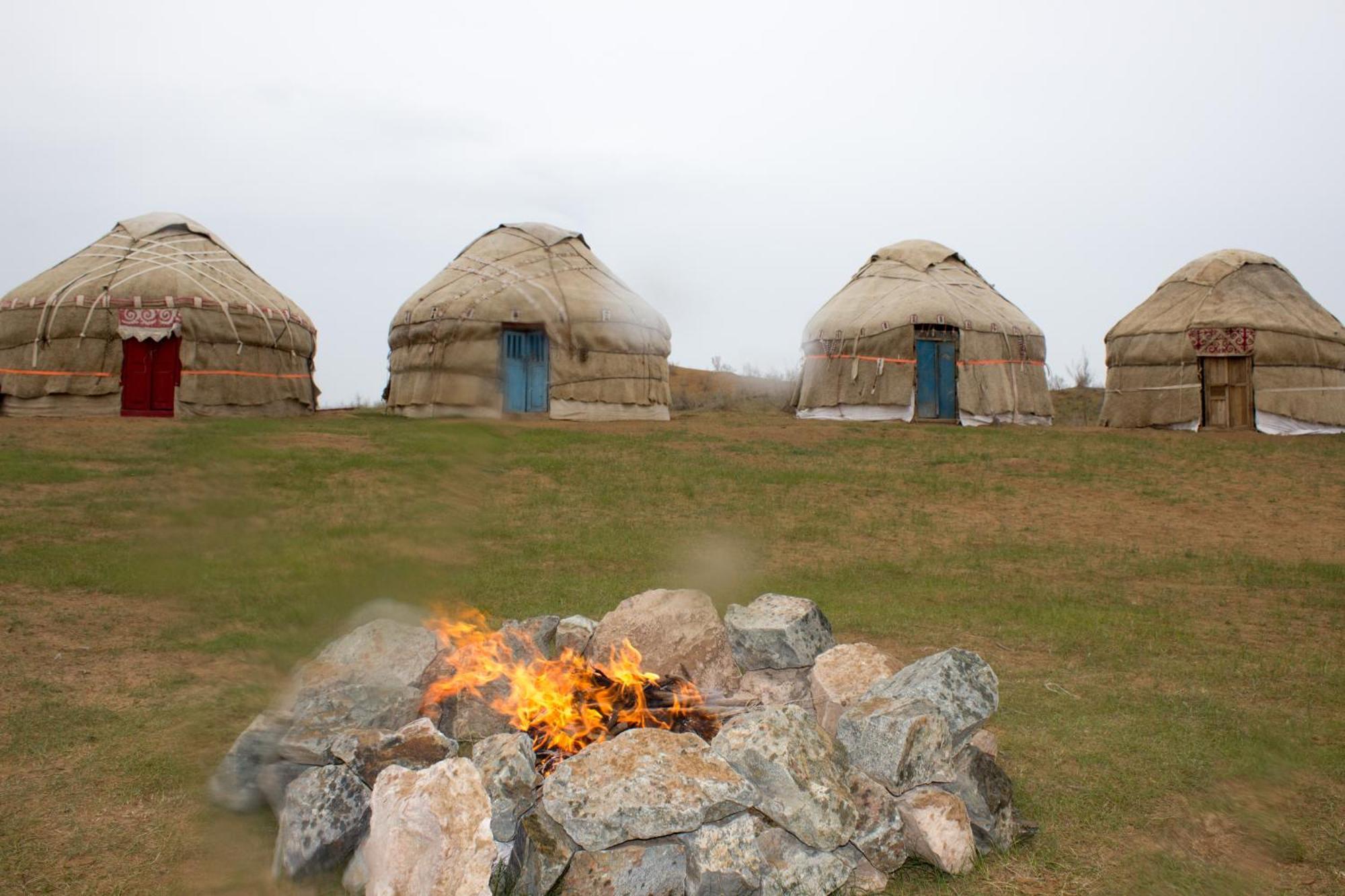 Authentic Uzbek Yurt Camp Eco-Friendly Hotel Nurota Bagian luar foto