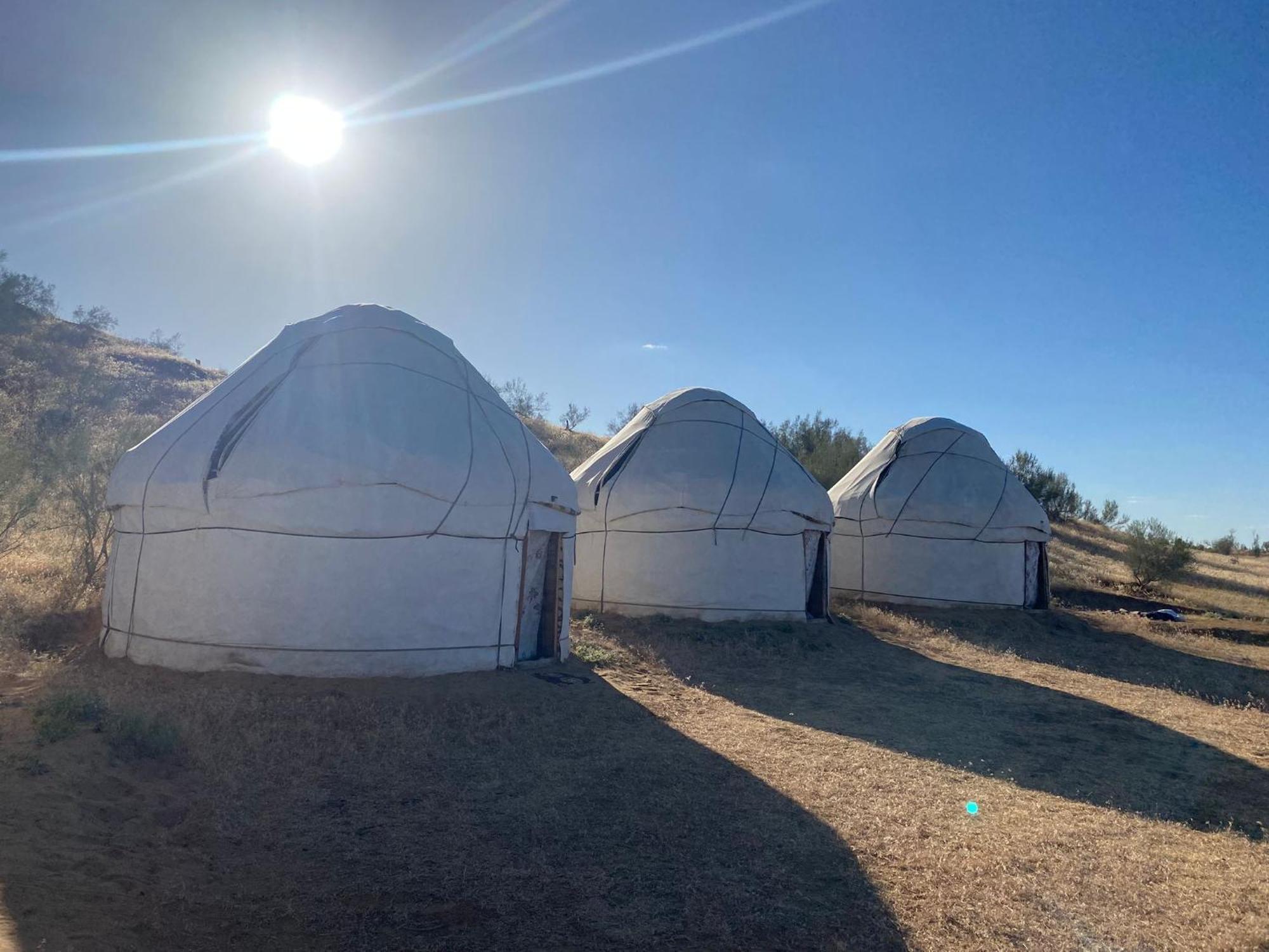 Authentic Uzbek Yurt Camp Eco-Friendly Hotel Nurota Bagian luar foto
